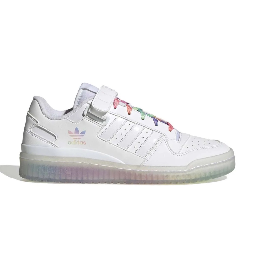 7m / 8w Adidas White Forum Low Shoes 'Cloud Multi-Color' Abc Mart Exclusive